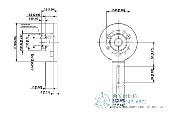 UCE增量防爆編碼器的外形及安裝尺寸 - 西安德伍拓自動(dòng)化傳動(dòng)系統(tǒng)有限公司